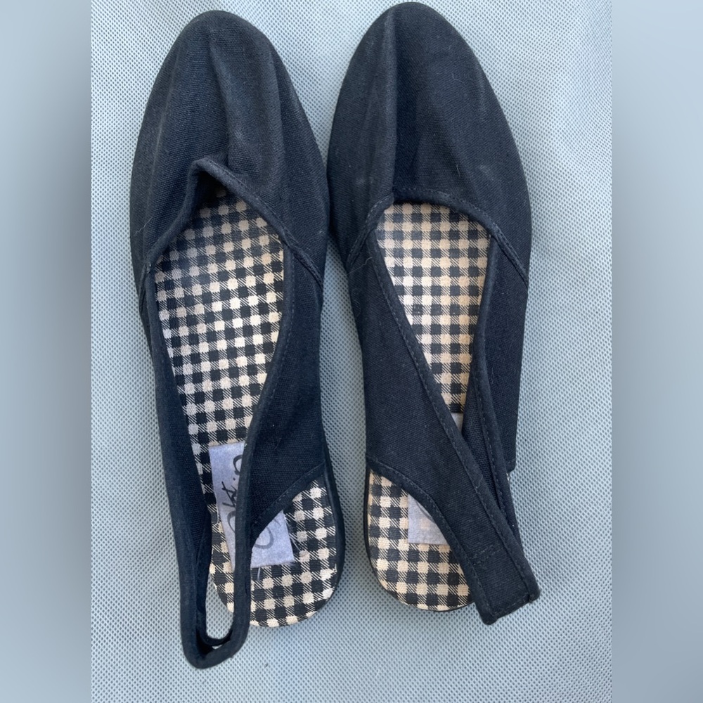 Women Vintage 80’s Hot Gossip Black Slip-on Sandal With Slingback Strap